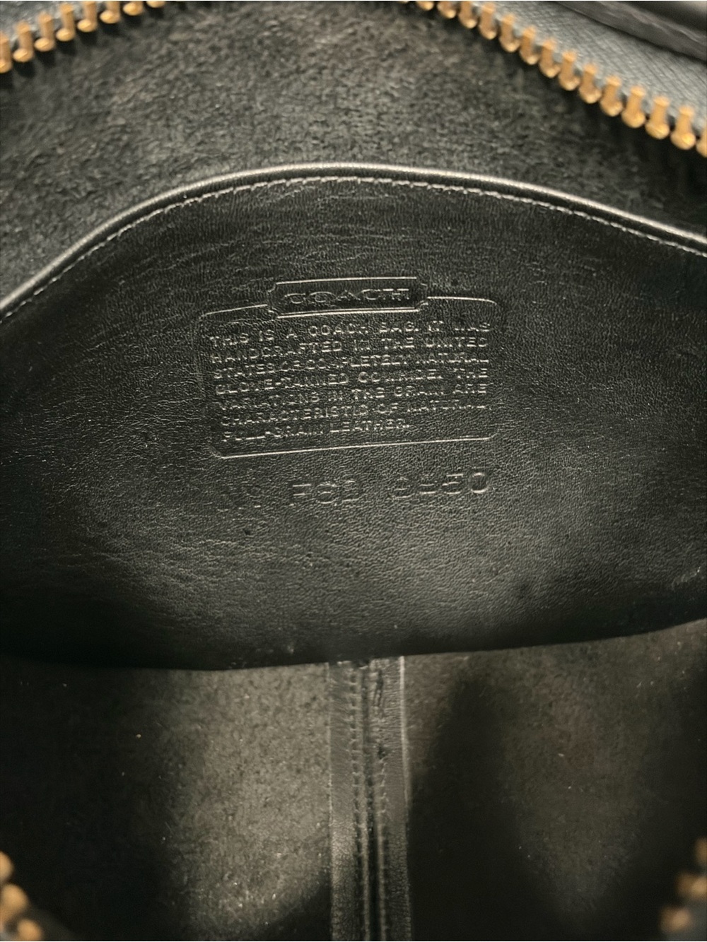 Vintage Coach Janice’s Legacy Bag (#9950) Black Leather with Brass Hardware - Picture 3 of 14
